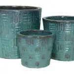 3-Piece Earthenware Decorative Pot Set complete set