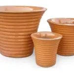 3-Piece Earthenware Decorative Pot Set complete set