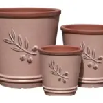 3-Piece Earthenware Decorative Pot Set complete set