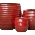 3-Piece Earthenware Decorative Pot Set complete set