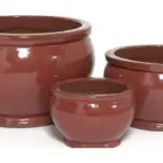3-Piece Earthenware Decorative Pot Set complete set