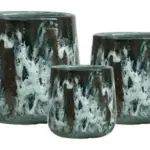 3-Piece Earthenware Decorative Pot Set complete set