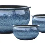 3-Piece Earthenware Decorative Pot Set complete set