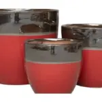 3-Piece Earthenware Decorative Pot Set complete set