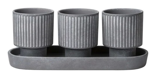 3-Piece Herb Pot Set complete set