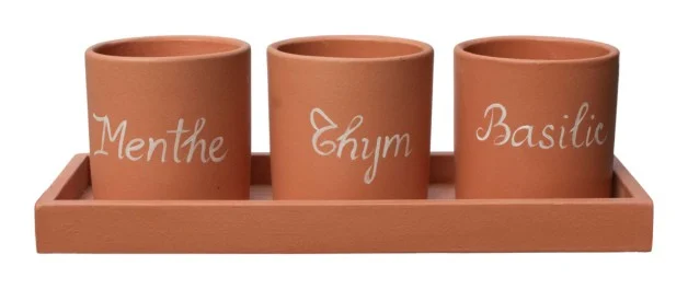 3-Piece Herb Pot Set — Complete Set 3-Piece Herb Pot Set complete set