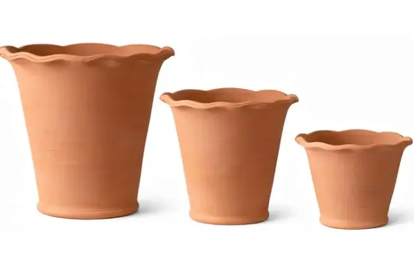 3-Piece Natural Terracotta Decorative Pot Set complete set