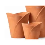 3-Piece Natural Terracotta Decorative Pot Set complete set