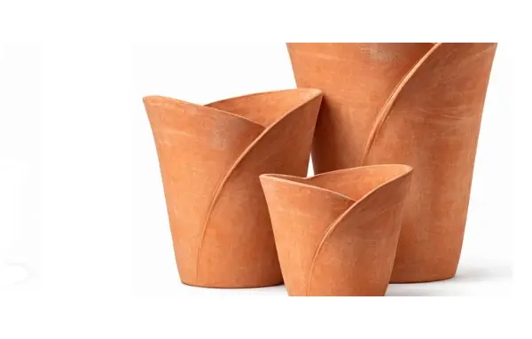 3-Piece Natural Terracotta Decorative Pot Set complete set