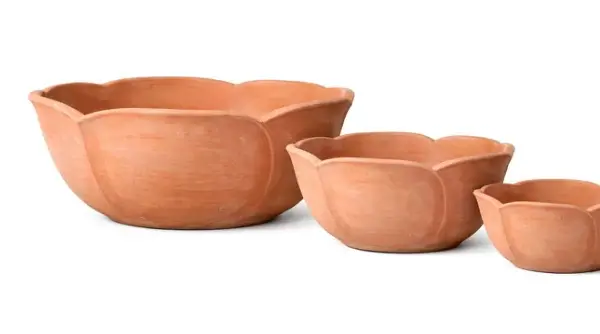 3-Piece Natural Terracotta Decorative Pot Set complete set
