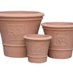 3-Piece Natural Terracotta Decorative Pot Set complete set
