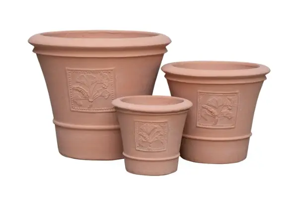 3-Piece Natural Terracotta Decorative Pot Set complete set