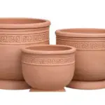 3-Piece Natural Terracotta Decorative Pot Set complete set