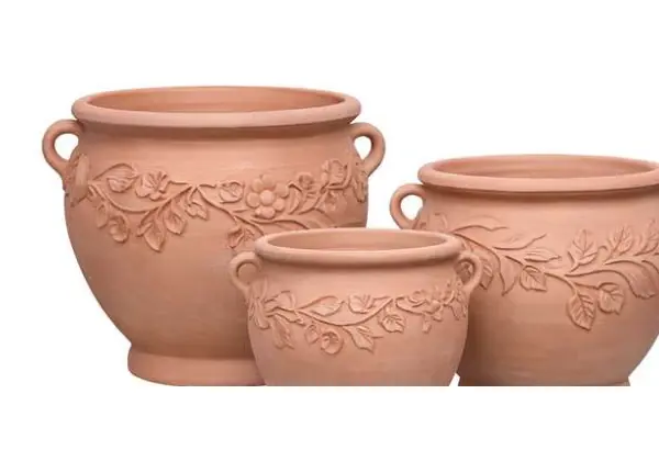 3-Piece Natural Terracotta Decorative Pot Set complete set