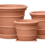 3-Piece Natural Terracotta Decorative Pot Set complete set