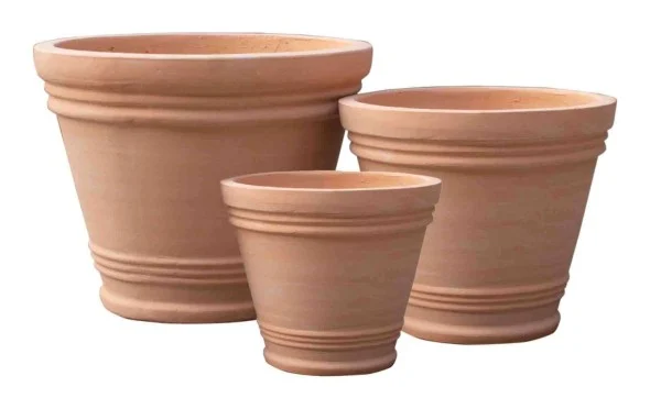 3-Piece Natural Terracotta Decorative Pot Set complete set