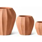 3-Piece Natural Terracotta Decorative Pot Set complete set