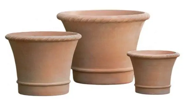 3-Piece Natural Terracotta Decorative Pot Set complete set