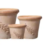 3-Piece Natural Terracotta Decorative Pot Set complete set