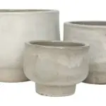 3-Piece Neutral Earthenware Decorative Pot Set complete set