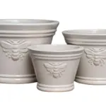 3-Piece Neutral Earthenware Decorative Pot Set complete set