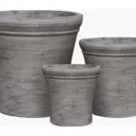 3-Piece Painted Terracotta Decorative Pot Set complete set
