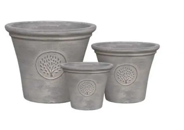 3-Piece Painted Terracotta Decorative Pot Set complete set