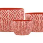 3-Piece Painted Terracotta Decorative Pot Set complete set