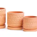 3-Piece Terracotta Decorative Pot Set complete set