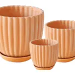3-Piece Terracotta Decorative Pot Set complete set
