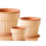 3-Piece Terracotta Decorative Pot Set complete set