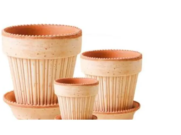 3-Piece Terracotta Decorative Pot Set complete set