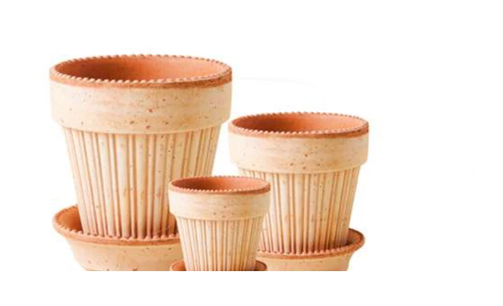 3-Piece Terracotta Decorative Pot Set — Complete Set 3-Piece Terracotta Decorative Pot Set complete set