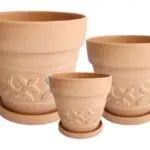 3-Piece Terracotta Decorative Pot Set complete set