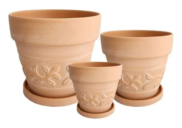 3-Piece Terracotta Decorative Pot Set complete set