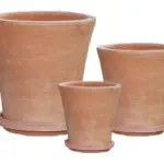 3-Piece Terracotta Decorative Pot Set complete set