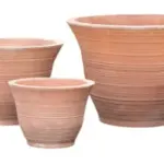 3-Piece Terracotta Decorative Pot Set complete set