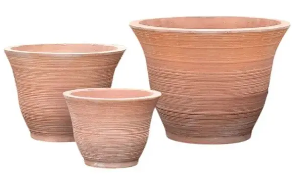 3-Piece Terracotta Decorative Pot Set complete set
