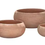 3-Piece Terracotta Decorative Pot Set complete set