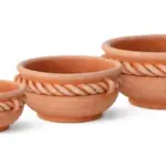 3-Piece Terracotta Decorative Pot Set complete set