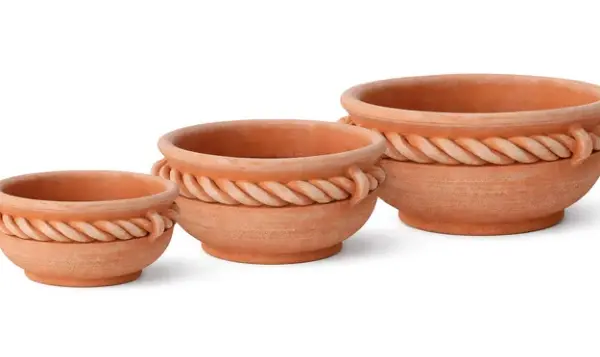 3-Piece Terracotta Decorative Pot Set complete set