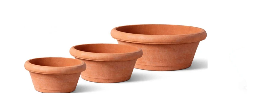 3-Piece Terracotta Decorative Pot Set — Complete Set 3-Piece Terracotta Decorative Pot Set complete set