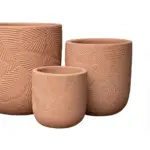 3-Piece Terracotta Decorative Pot Set complete set