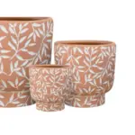 3-Piece Washed Terracotta Decorative Pot Set complete set
