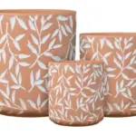 3-Piece Washed Terracotta Decorative Pot Set complete set
