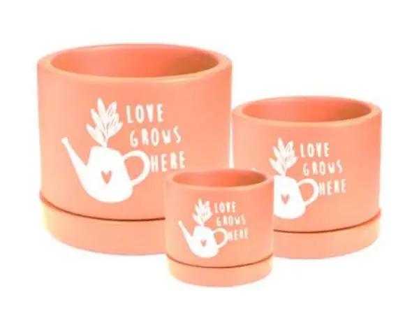 3-Piece Washed Terracotta Decorative Pot Set complete set