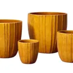 4-Piece Earthenware Decorative Pot Set complete set