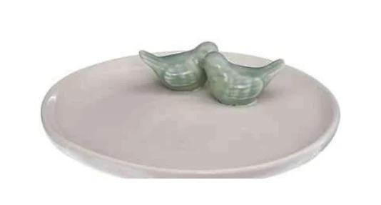 Ceramic Garden Birdbath complete set