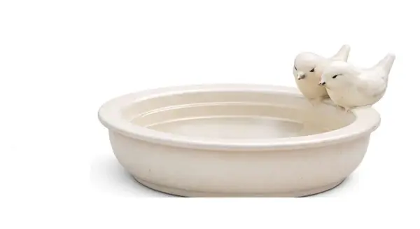 Ceramic Garden Birdbath complete set