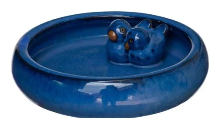 Ceramic Garden Birdbath complete set